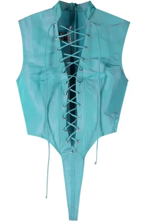 LAQUAN SMITH Sleeveless lace-up bodysuit