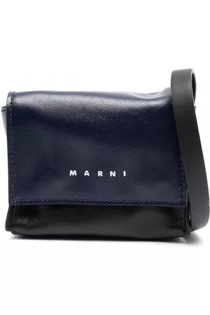 Marni Logo-print leather crossbody bag