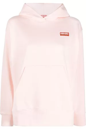 Kenzo Women Hoodies - Logo-embroidered cotton hoodie