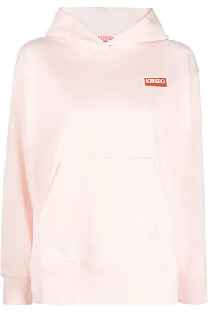 Kenzo Logo-embroidered cotton hoodie