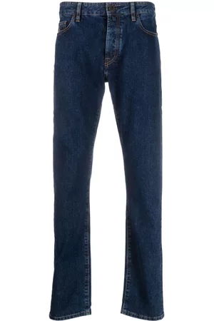 MOORER Dark-wash straight-leg jeans