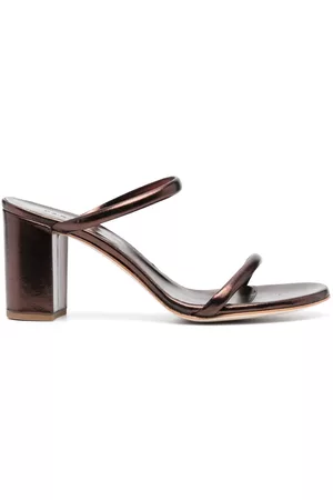 P.a.r.o.s.h. Women Sandals - 80mm metallic-effect leather sandals