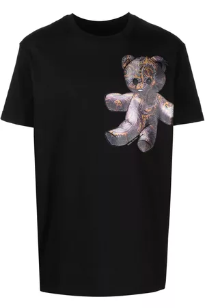 Philipp Plein Men Long Sleeve Polo Shirts - Paisley Teddy Bear cotton T-shirt