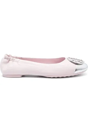 Tory Burch Claire logo-plaque ballerina shoes