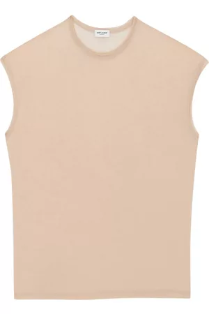 Saint Laurent Men Muscle Tanks - Sleeveless cotton T-shirt