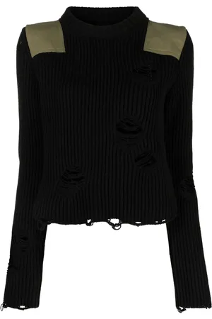 Maison Margiela Distressed ribbed jumper