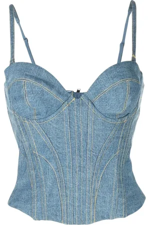 FLEUR DU MAL Denim bustier top