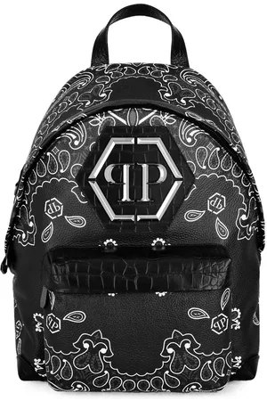 Philipp Plein Logo-plaque leather backpack