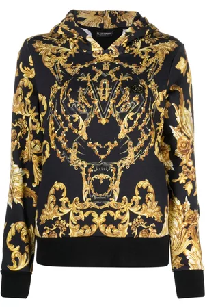 Philipp Plein Women Long Sleeve - Baroque-print long-sleeved hoodie