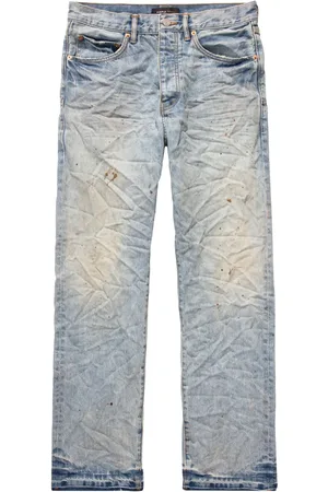 Purple Brand Crinkled mid-rise straight-leg jeans