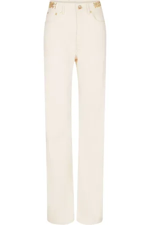 Paco rabanne Disc-embellished straight-leg trousers