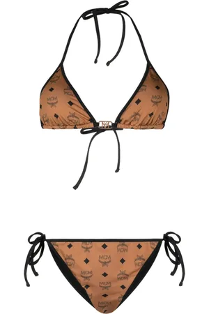 MCM Monogram-print strappy bikini