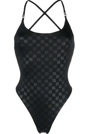 MISBHV Monogram-pattern one-piece swimsuit