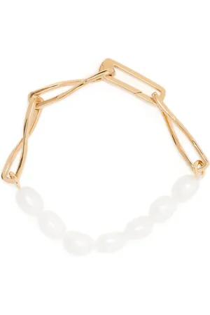 Missoma Baroque-pearl twisted-link bracelet