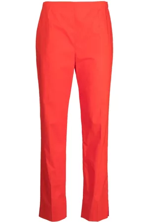 Paule Ka Women Pants - Straight-leg zipped cotton trousers