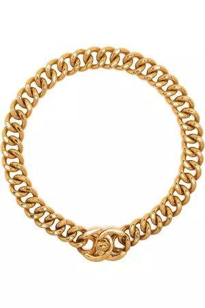 CHANEL Women Locket Necklaces - 1995 CC Turn-lock chain necklace