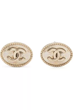 CHANEL Women Earrings - 2000s CC oval earrings
