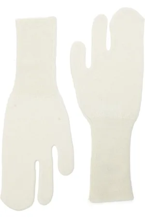 Maison Margiela Ribbed-knit wool gloves