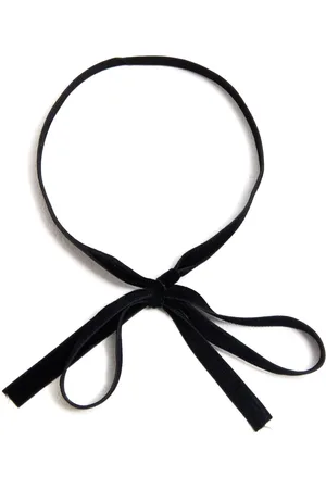 Maison Margiela Bow-detail velvet tie