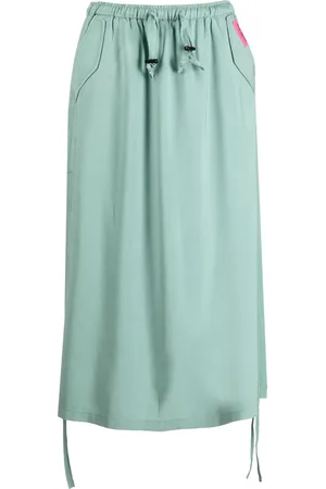 Izzue Lace-up asymmetric midi skirt