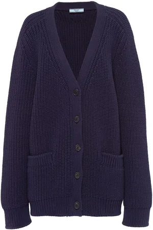 Prada V-neck cotton cardigan