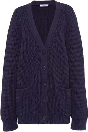 Prada V-neck cotton cardigan