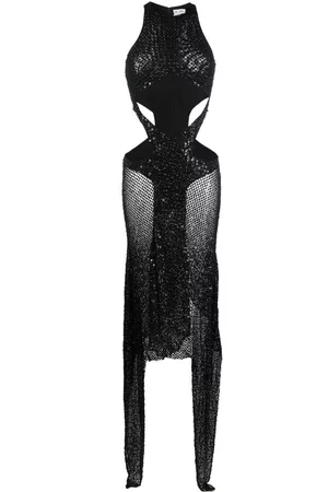 The Attico Magnolia sequin-embellished net dress