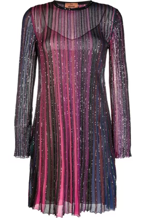 Missoni Sequin-embellished pleated minidress