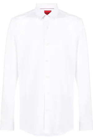 HUGO BOSS Men Sleeveless Shirts - Slim-cut cotton shirt