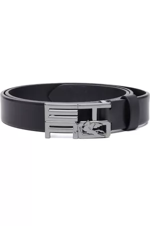 Etro Women Belts - Logo-buckle leather belt