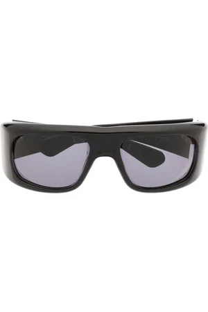 JACQUES MARIE MAGE Flat-top rectangle-frame sunglasses
