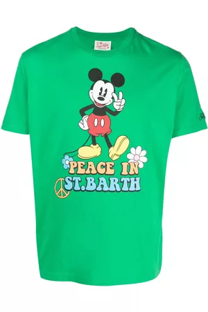 MC2 SAINT BARTH Men Long Sleeve Polo Shirts - Mickey-print cotton T-shirt