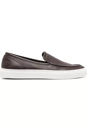 BRIONI Men Slip On Shoes - Slip-on leather loafers