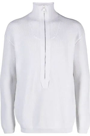 OUR LEGACY Zipped funnel-neck jumper