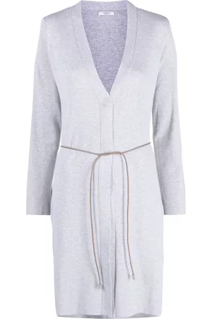 PESERICO SIGN Belted button-up cotton cardigan