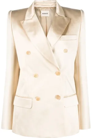 Khaite Nathan satin double-breasted blazer