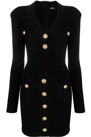 Balmain Women Knitted Dresses - Fine-knit minidress