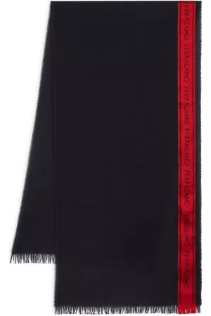 Salvatore Ferragamo Men Scarves - Logo-print colour-block scarf