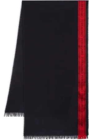 Salvatore Ferragamo Logo-print colour-block scarf