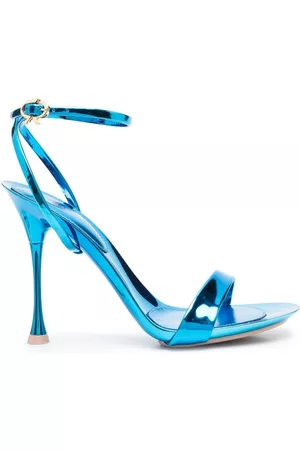 Gianvito Rossi Women Sandals - Metallic-finish 110mm heeled sandals