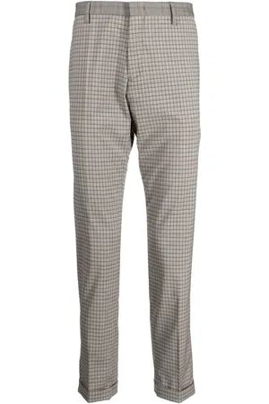 Paul Smith Check-pattern stretch-wool trousers
