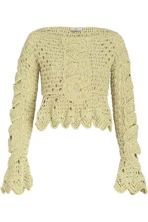 Etro Women Tops - Crochet-knit silk top