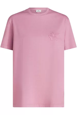 Etro Women Short Sleeve - Logo-embroidered cotton T-shirt