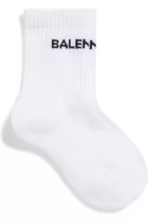 Balenciaga Socks - Intarsia-knit logo print socks