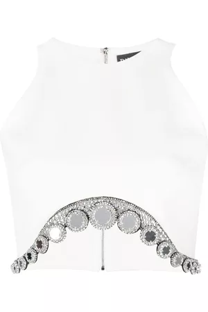 DAVID KOMA Crystal Tentacle cropped top