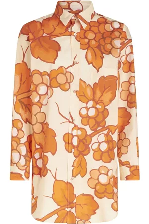 Etro Women Long Sleeve - Berry-print longline shirt