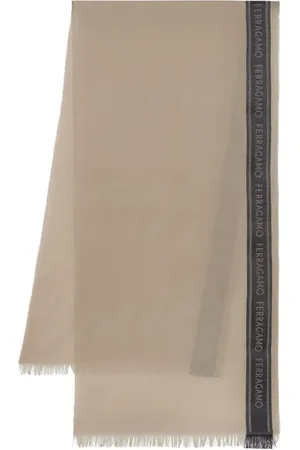 Salvatore Ferragamo Color-block logo-print scarf