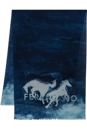 Salvatore Ferragamo Horse-print wool stole