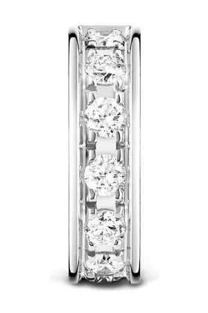 Boucheron Women Earrings - 18kt white gold Quatre Radiant Edition single hoop earring