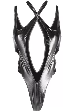 MUGLER Crossover-strap swimsuit
